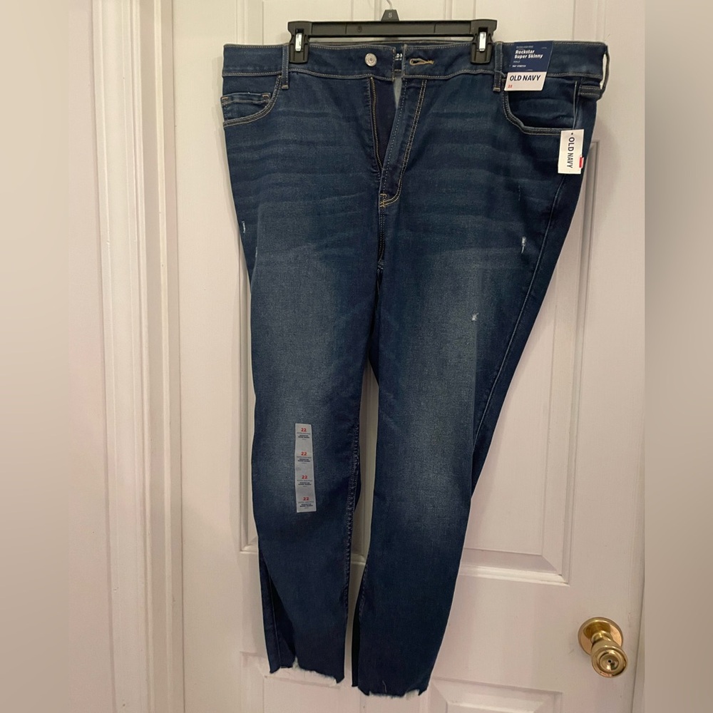 Old Navy High Rise Super Skinny Blue Jeans